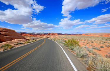 Road in Valley of Fire State Park, Nevada
