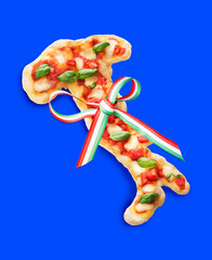 italy shaped pizza - 601817526
