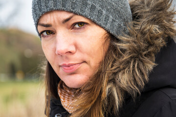 Beautiful woman with a hat,