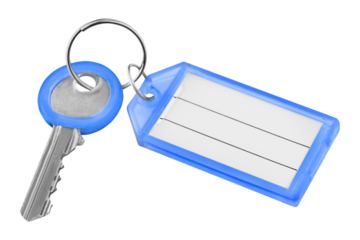 Schlüssel und Anhänger Hintergrund transparent PNG cut out  Door Key and Tag
