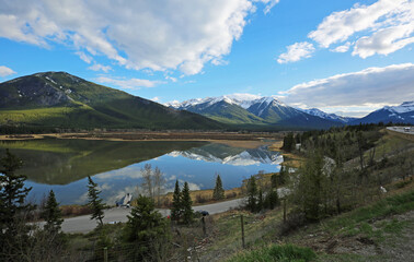 View at Vermilion Lake from Trans Canada Highway - Canada