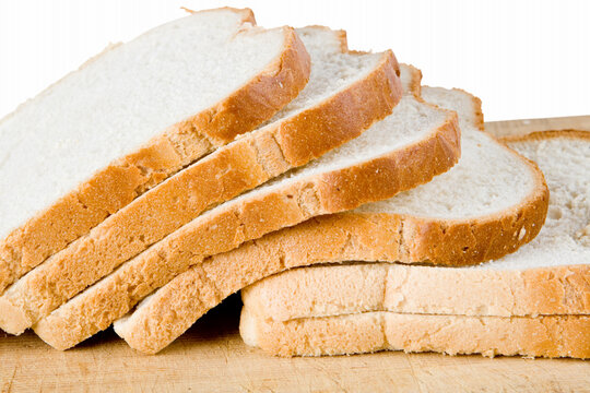 Six slices of white bread