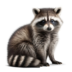 Fototapeta premium raccoon, isolated background. Generative Ai.