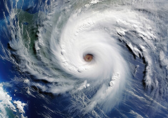 Satellitenaufnahme eines Hurricanes - obrazy, fototapety, plakaty