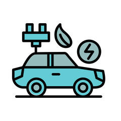 Electric Car Icon Design