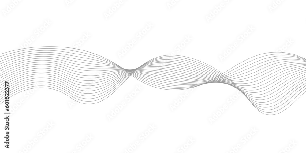 Poster abstract grey wave thin lines pattern art.