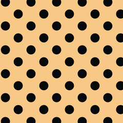 abstract seamless black polka dot pattern illustration.