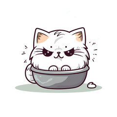 cute persian cat on isolated white background type 9