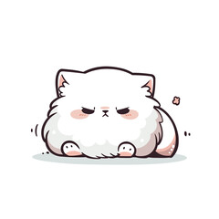 cute persian cat on isolated white background type 5