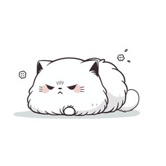 cute persian cat on isolated white background type 4