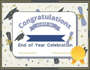 congratulations moving on up award graduation certificate-diploma grammar school