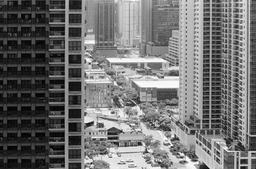 city skyscrapers street Bonifacio Global City, BGC, Manila