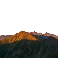  Mountains in the morning a view of a mountain range at sunset on white background transparent PNG background © Mubeen