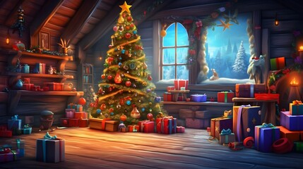 choinka, święta Bożego Narodzenia, wigilia, grudzień, prezenty świąteczne, święta