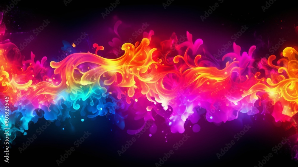 Canvas Prints abstract neon lights for background. generative ai