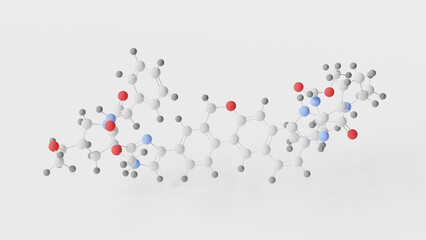 velpatasvir molecule 3d, molecular structure, ball and stick model, structural chemical formula ns5a inhibitor
