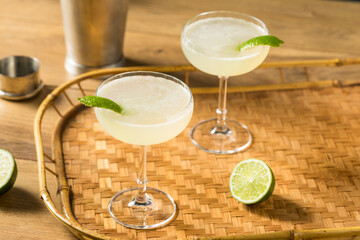 Cold Boozy LIme Daquiri Cocktail