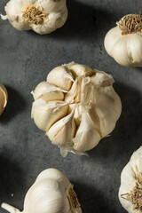 Organic Raw White Garlic Bulbs