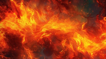 Burning fire for background. Generative AI