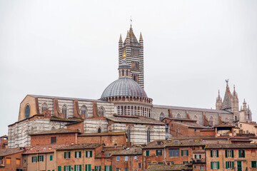 Fototapeta na wymiar Siena Cathedral is a medieval church in Siena, Tuscany, Italy