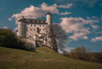 Castle in the village of Bobolice, Poland.