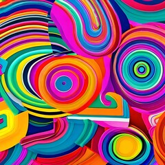 Fototapeta na wymiar 86 Abstract Shapes: A playful and whimsical background featuring abstract shapes in bright and bold colors that create a fun and lively vibe3, Generative AI