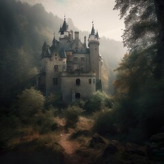 Fototapeta premium castle in the morning