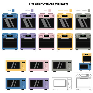Home Appliance Five Color Oven And Microwave Sets 1