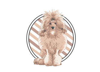 Dog logo design. Dog logo and circle. Dog Illustration. training or dog related business. 