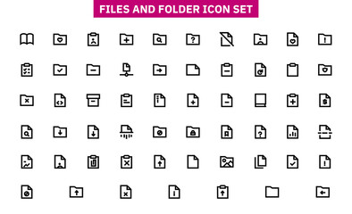 Files and folder icons set