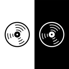 black and white cd icon
