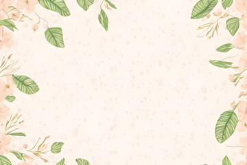 Naklejka premium Leaves frame background. Generative AI