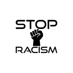 Stop racism icon isolated on transparent background