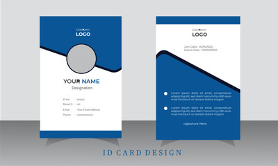 Modern id card design template