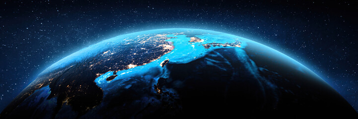 Asia city lights at night © 1xpert