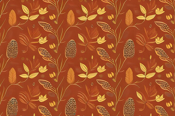 Fototapeta premium Cocoa bean pattern, a pattern based on the rich and earthy cocoa bean