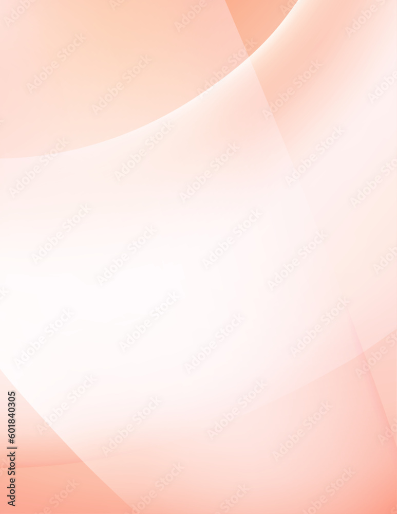 Aufkleber Light apricot minimal background with rounded translucent shapes