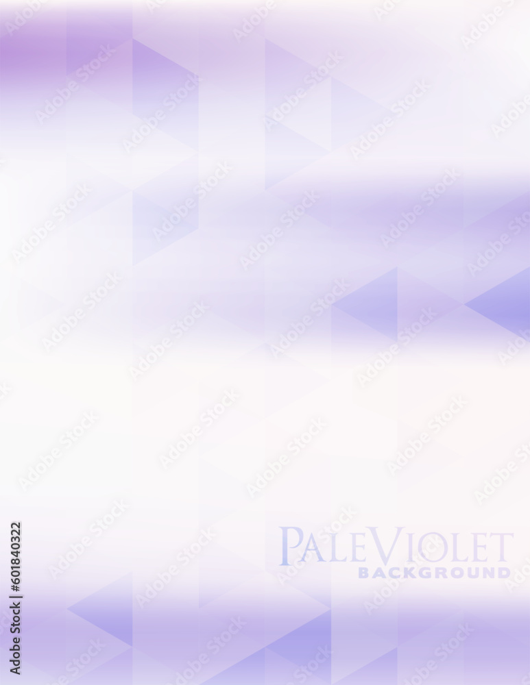 Fototapete Pale violet background with translucent triangles. Vector graphic pattern