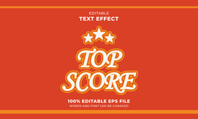 Top Score Editable Text Effect