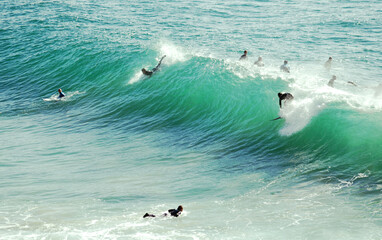 Offshore storm is creating big waves for the surfers in Malibu and Southern California.