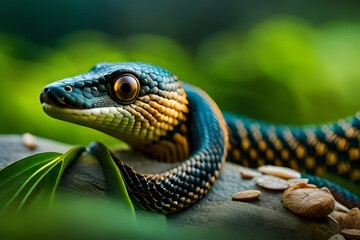 Fototapeta premium lizard on the tree