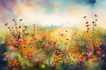 Obraz na płótnie Canvas summer landscape- Ai