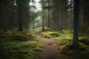 Obraz premium pine forest- Ai