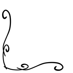 Hand Drawn Doodle Corner Border Decor