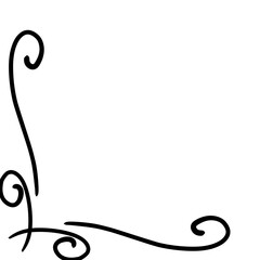 Hand Drawn Doodle Corner Border Decor