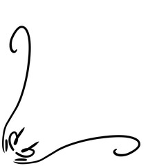 Hand Drawn Doodle Corner Border Decor