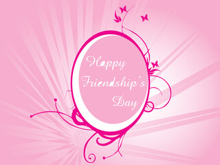 wallpaper, friendship day floral frame in pink