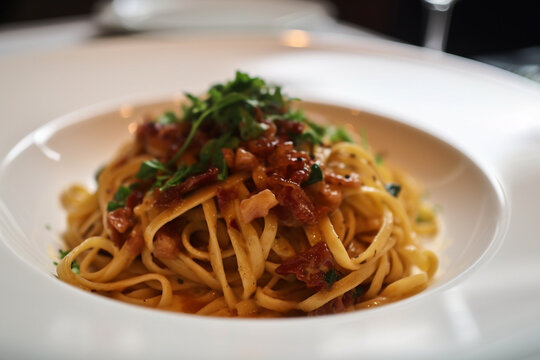 spaghetti with sauce. generative ai