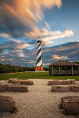 Cape Hatteras Lighthouse in the Outer Banks of North Carolina, USA