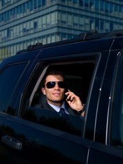 Portrait of business man outside the building